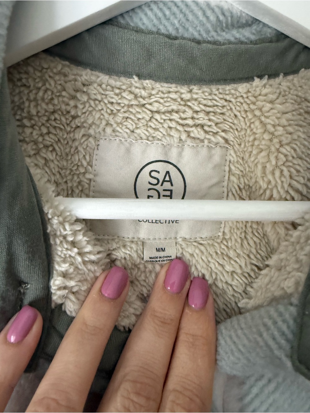 Sage Plaid Sherpa-Lined Puffer Jacket by Sage - Picture 3 of 3